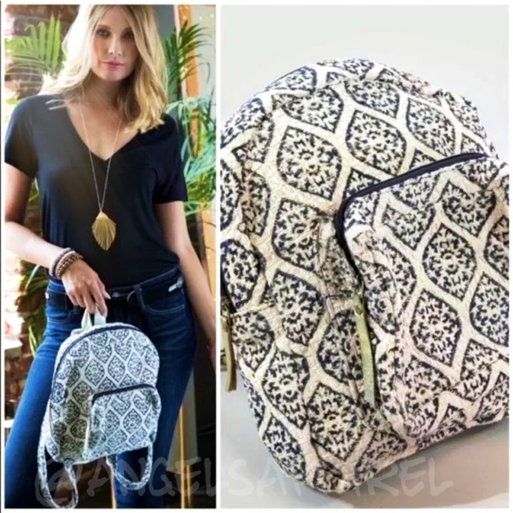 Beautiful Marquis Pattern Backpack, Handmade by:Ruggine, NEW✔️